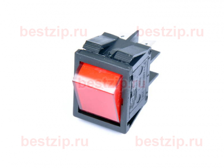 Переключатель двухполюсный 16А 250В красный