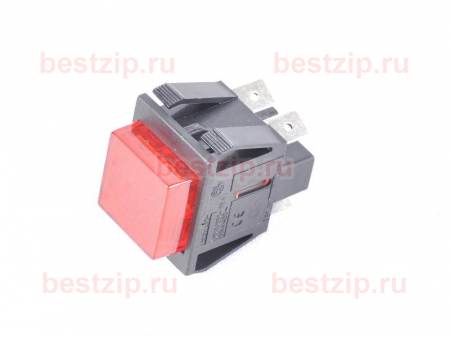 Выключатель двухполюсный NUOVA SIMONELLI 04200030 красный